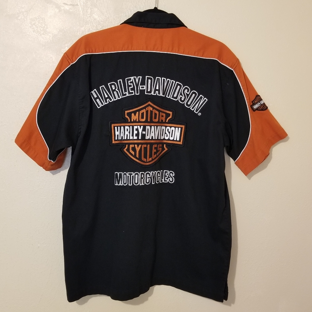 Harley-Davidson Men's Collared Button Down Short Sleeve Shirt